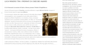 Annuario del Cinema Italiano: Luca Miniero tra i premiati di Cinecibo Award