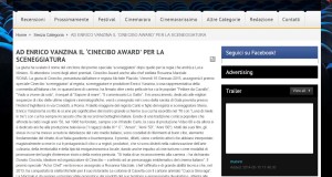 Central do Cinema: Ad Enrico Vanzina il ‘Cinecibo Award’ per la sceneggiatura