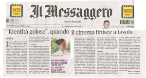 Messaggero: ‘Identita’ golose’ quando il cinema finisce a tavola