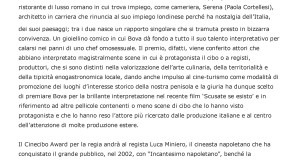 Contatto News.it: Cinecibo Award per Bova,Miniero,Vanzina, Belardi