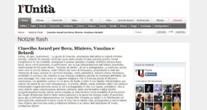 L’Unita: Cinecibo Award per Bova,Miniero,Vanzina e Belardi