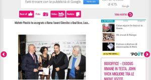 Invidia: Michele Placido ha assegnato a Roma l’ Award Cinecibo