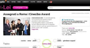 Di Lei: Assegnati a Roma i Cinecibo Award