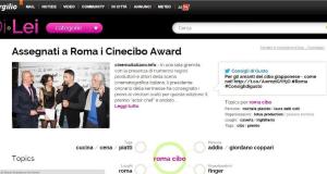 Di Lei: Assegnati a Roma i Cinecibo Award
