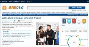 Libero: Assegnati a Roma i Cinecibo Award