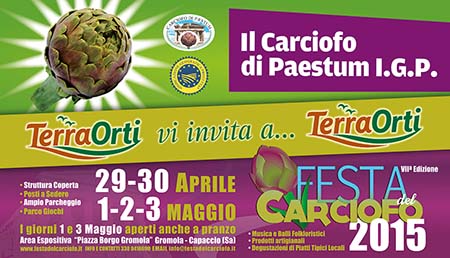 Riparte la festa del Carciofo di Capaccio-Paestum: dal 29 aprile la 7°edizione