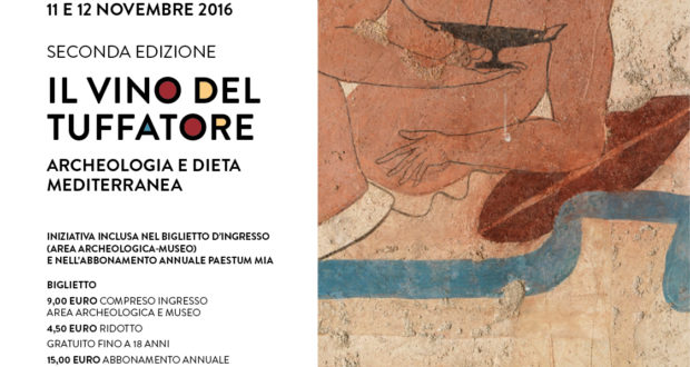 Torna a Paestum “il vino del tuffatore” archeologia e dieta mediterranea 11 e 12 novembre 2016