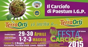 Riparte la festa del Carciofo di Capaccio-Paestum: dal 29 aprile la 7°edizione