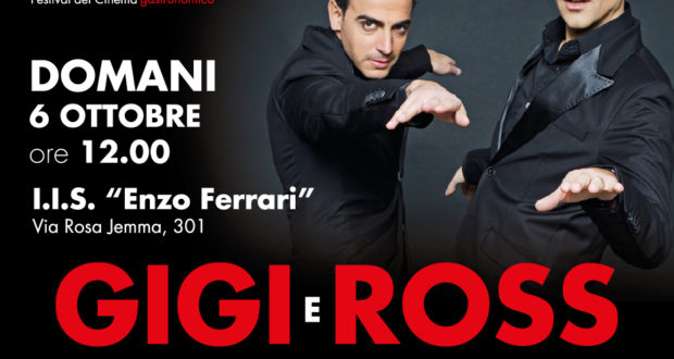 Domani 6 ottobre Gigi e Ross a Battipaglia per ritirare il premio Cinecibo